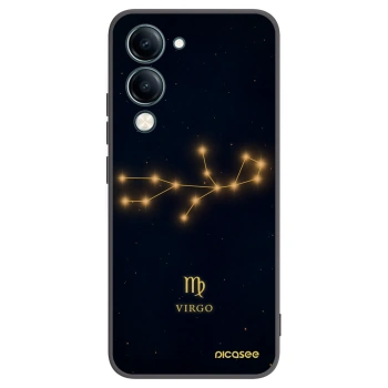 Picasee silikonowe czarne etui na Vivo Y29s 5G - VIRGO
