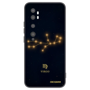 Picasee silikonowe czarne etui na Xiaomi Mi Note 10 (Pro) - VIRGO