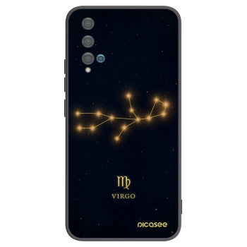 Picasee silikonowe czarne etui na Huawei Nova 5T - VIRGO