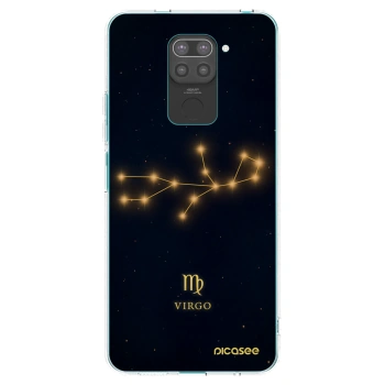 Picasee silikonowe czarne etui na Xiaomi Redmi Note 9 - VIRGO