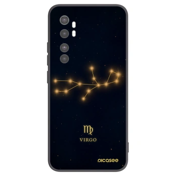 Picasee silikonowe czarne etui na Xiaomi Mi Note 10 Lite - VIRGO