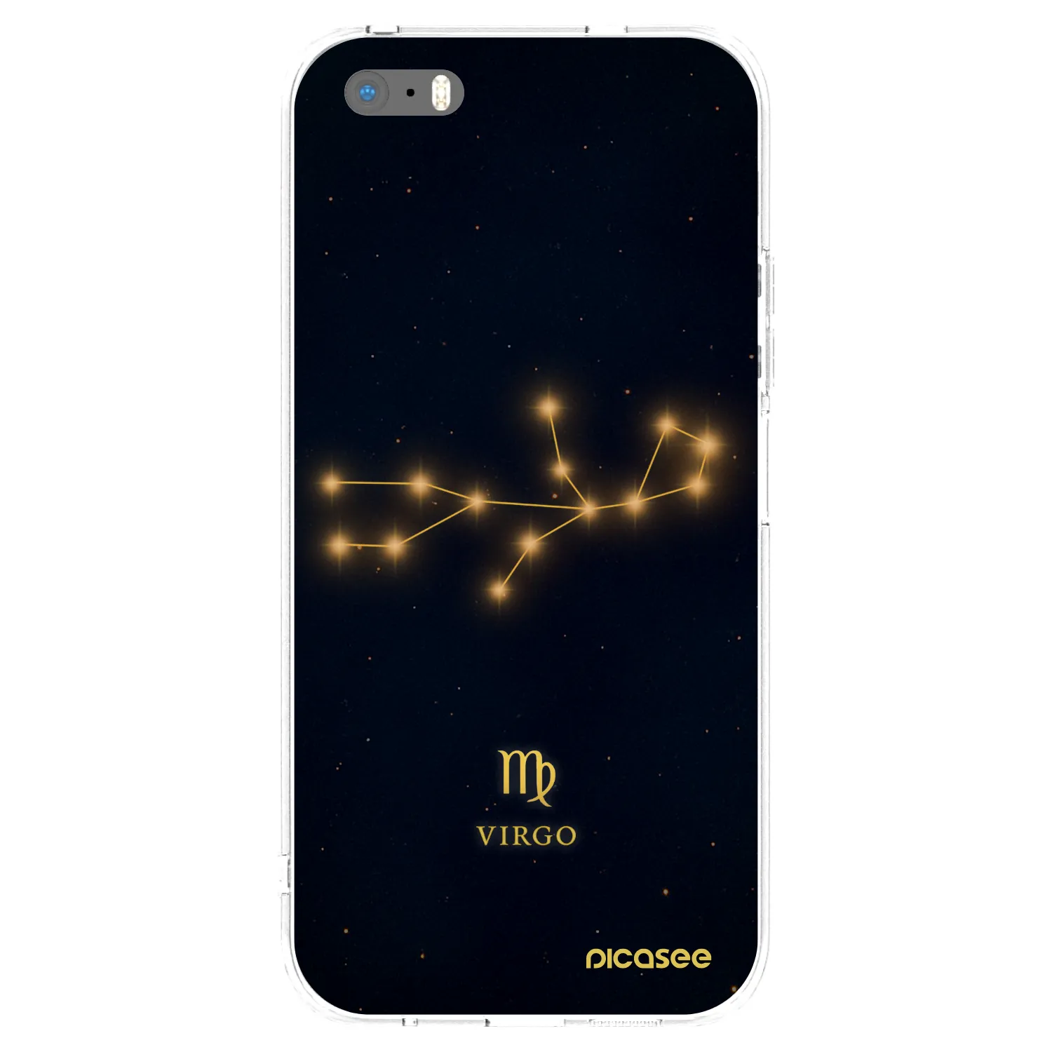 Picasee silikonowe przeźroczyste etui na Apple iPhone 5/5S/SE - VIRGO