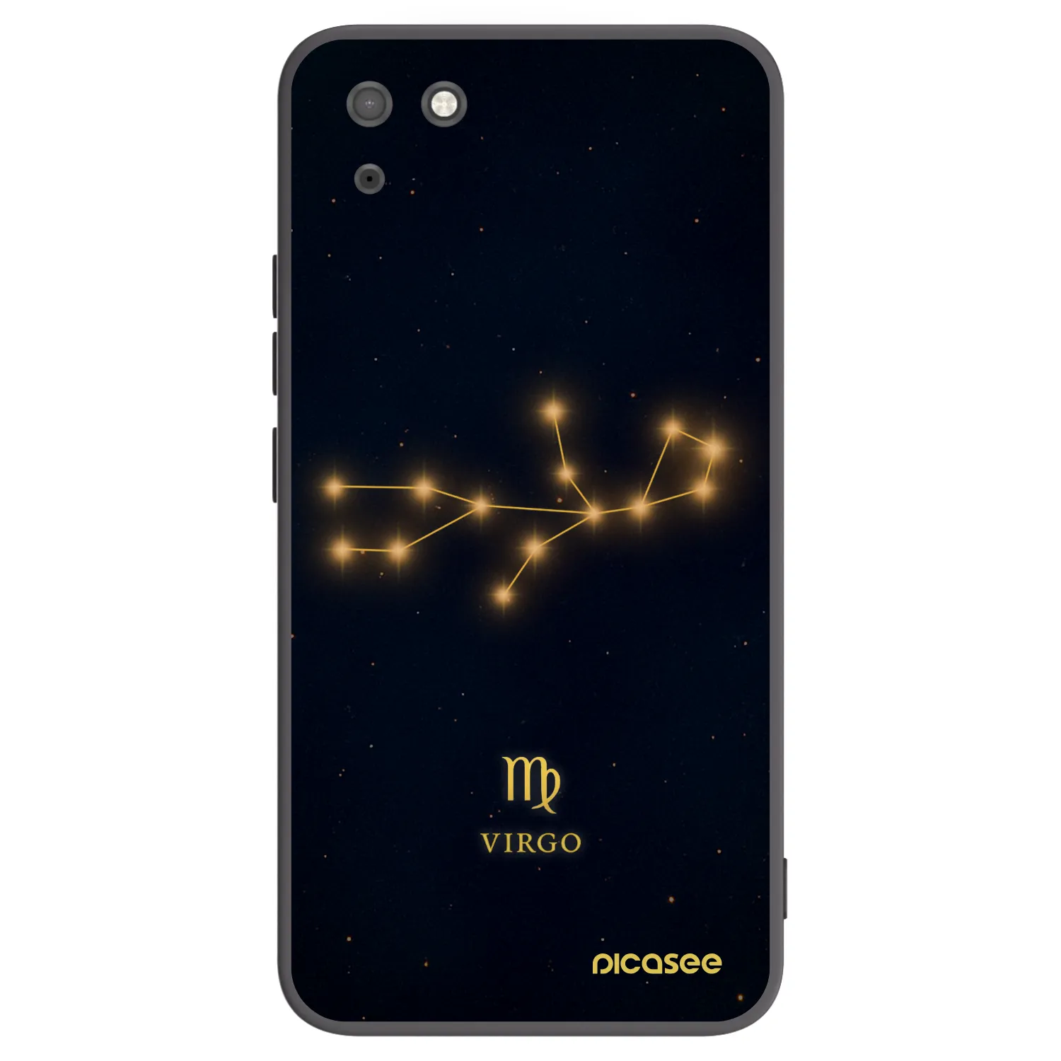 Picasee silikonowe czarne etui na Huawei Y5P - VIRGO