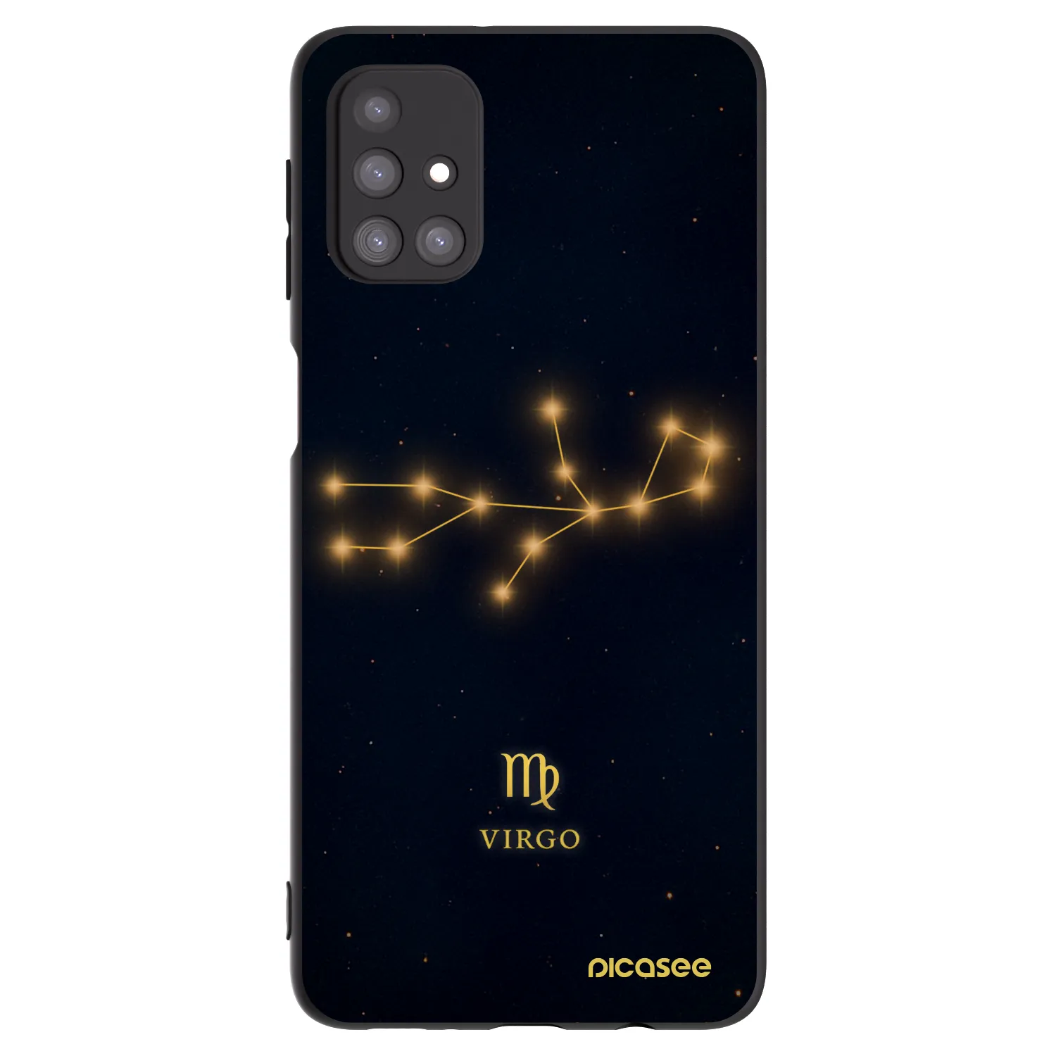Picasee silikonowe czarne etui na Samsung Galaxy M31s - VIRGO