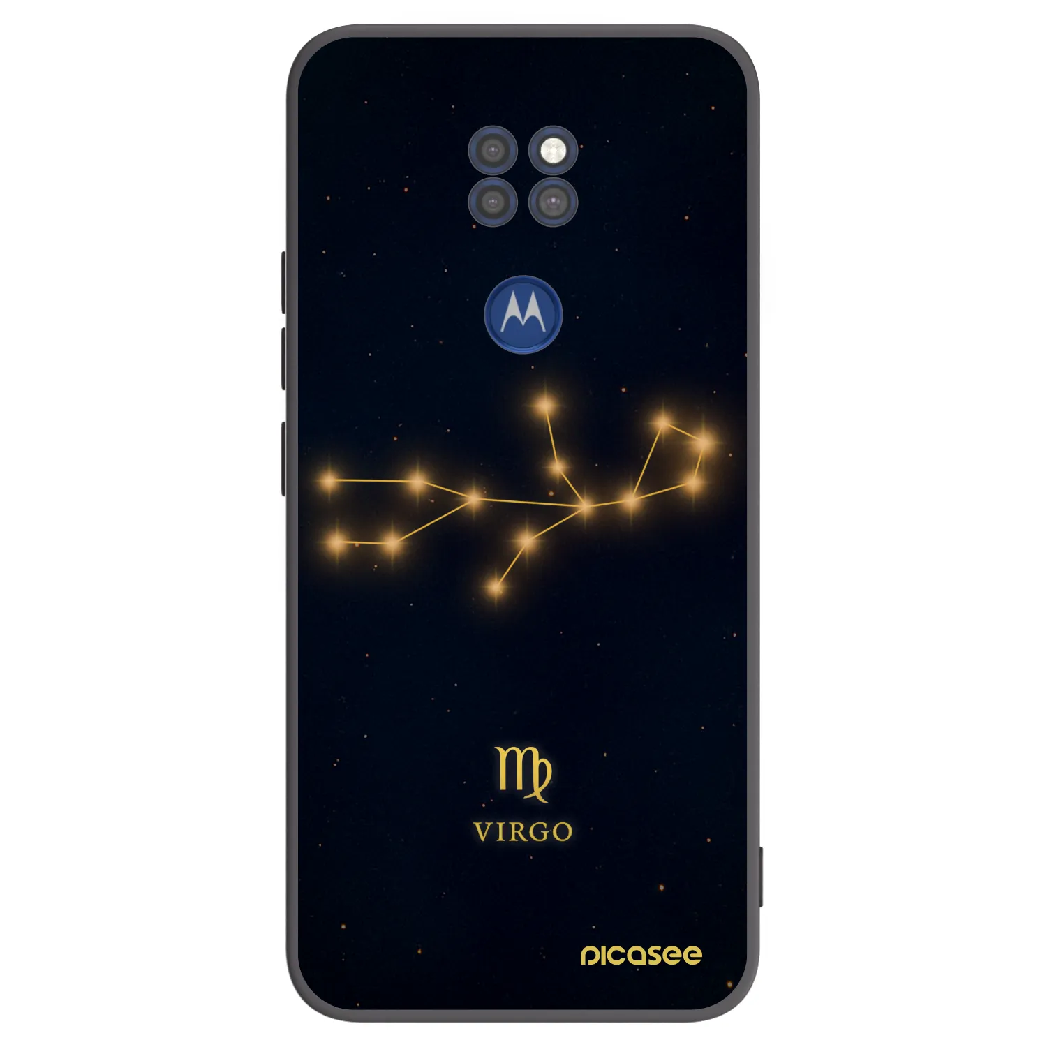 Picasee silikonowe czarne etui na Motorola Moto G9 Play - VIRGO