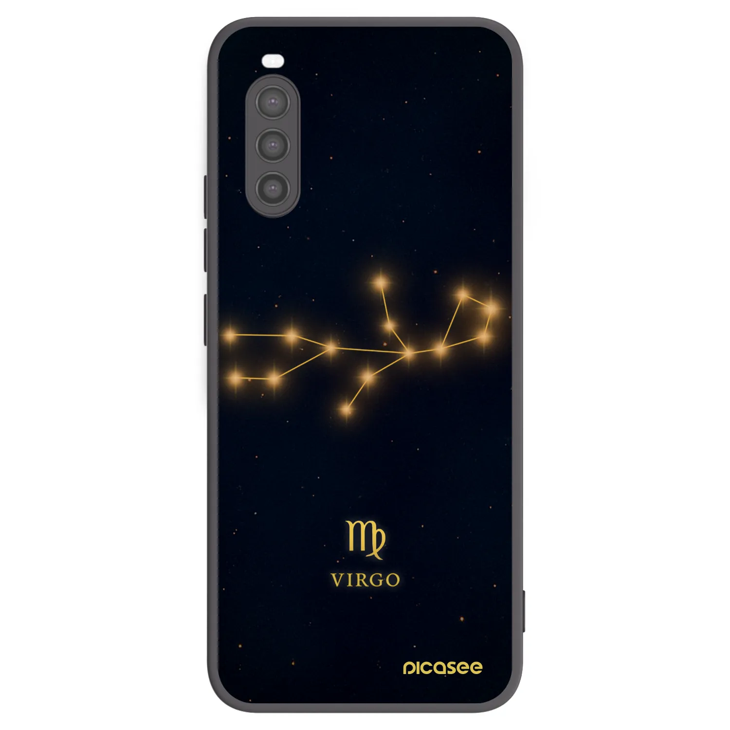Picasee silikonowe czarne etui na Sony Xperia 10 II - VIRGO
