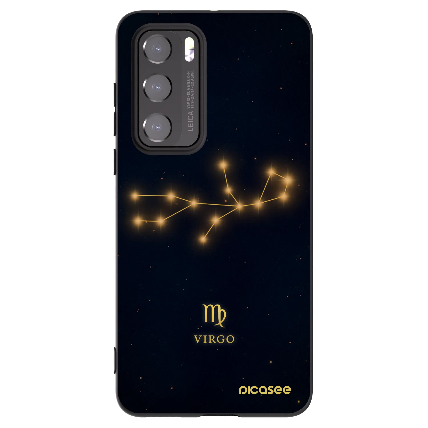Picasee silikonowe czarne etui na Huawei P40 - VIRGO