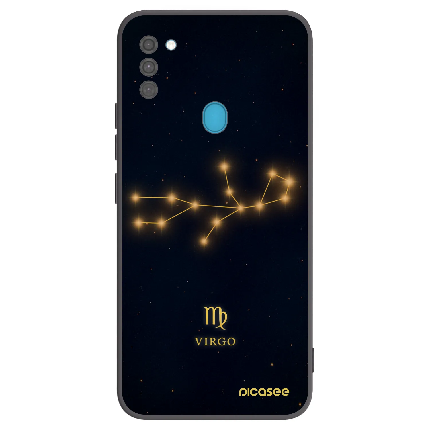 Picasee silikonowe czarne etui na Samsung Galaxy M11 - VIRGO