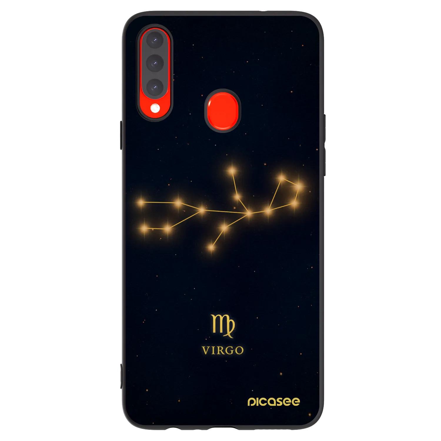 Picasee silikonowe czarne etui na Samsung Galaxy A20s - VIRGO