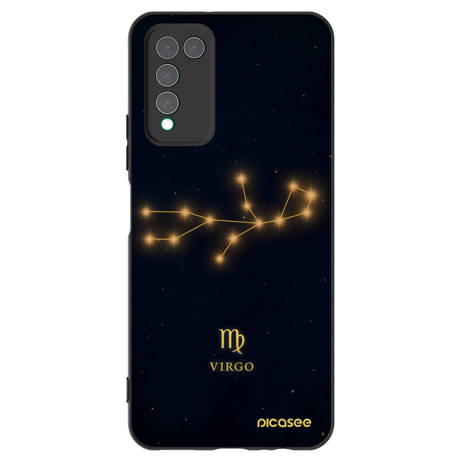 Picasee silikonowe czarne etui na Honor 10X Lite - VIRGO