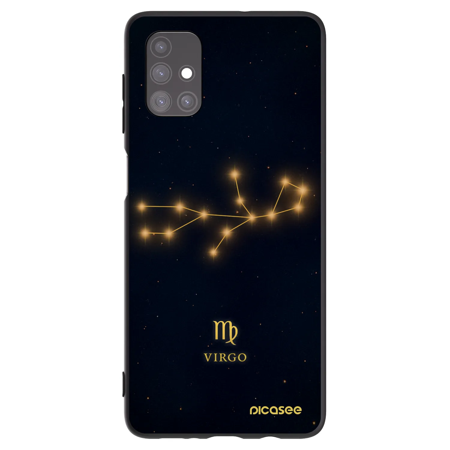 Picasee silikonowe czarne etui na Samsung Galaxy M51 M515F - VIRGO