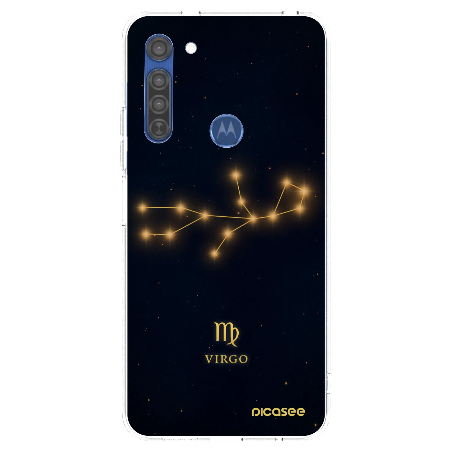 Picasee silikonowe przeźroczyste etui na Motorola Moto G8 - VIRGO