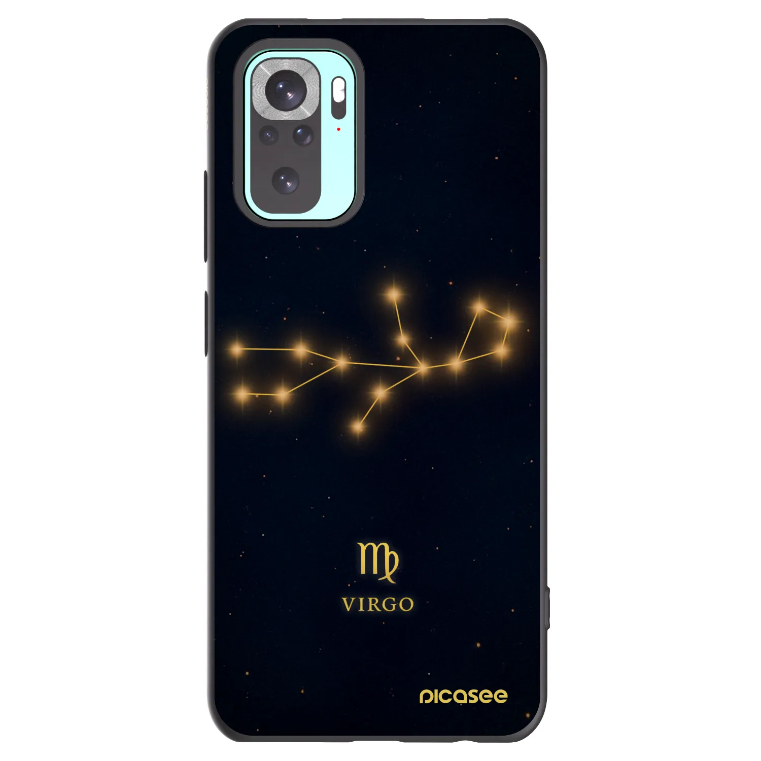 Picasee silikonowe czarne etui na Xiaomi Redmi Note 10 Pro - VIRGO