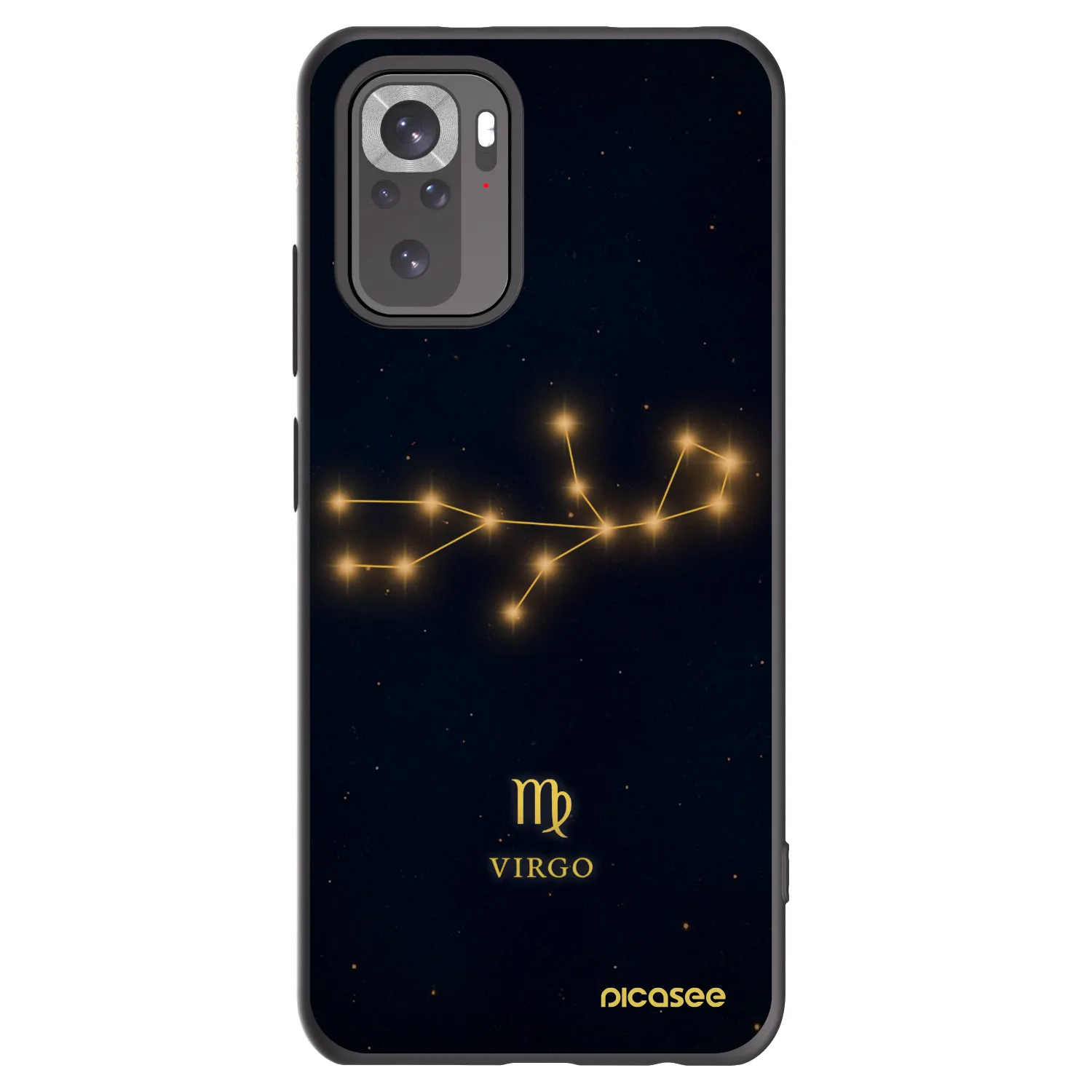 Picasee silikonowe czarne etui na Xiaomi Redmi Note 10S - VIRGO