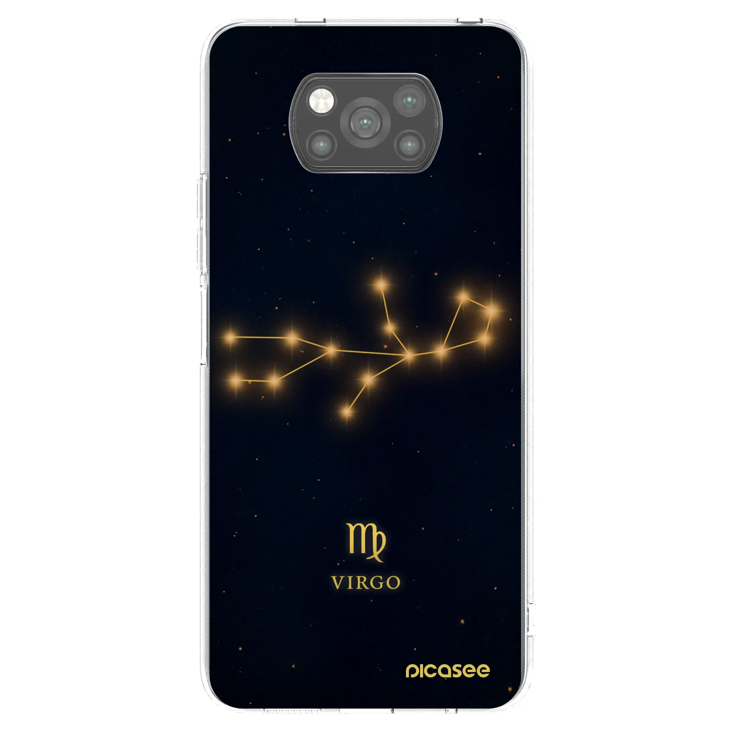Picasee silikonowe czarne etui na Xiaomi Poco X3 Pro - VIRGO