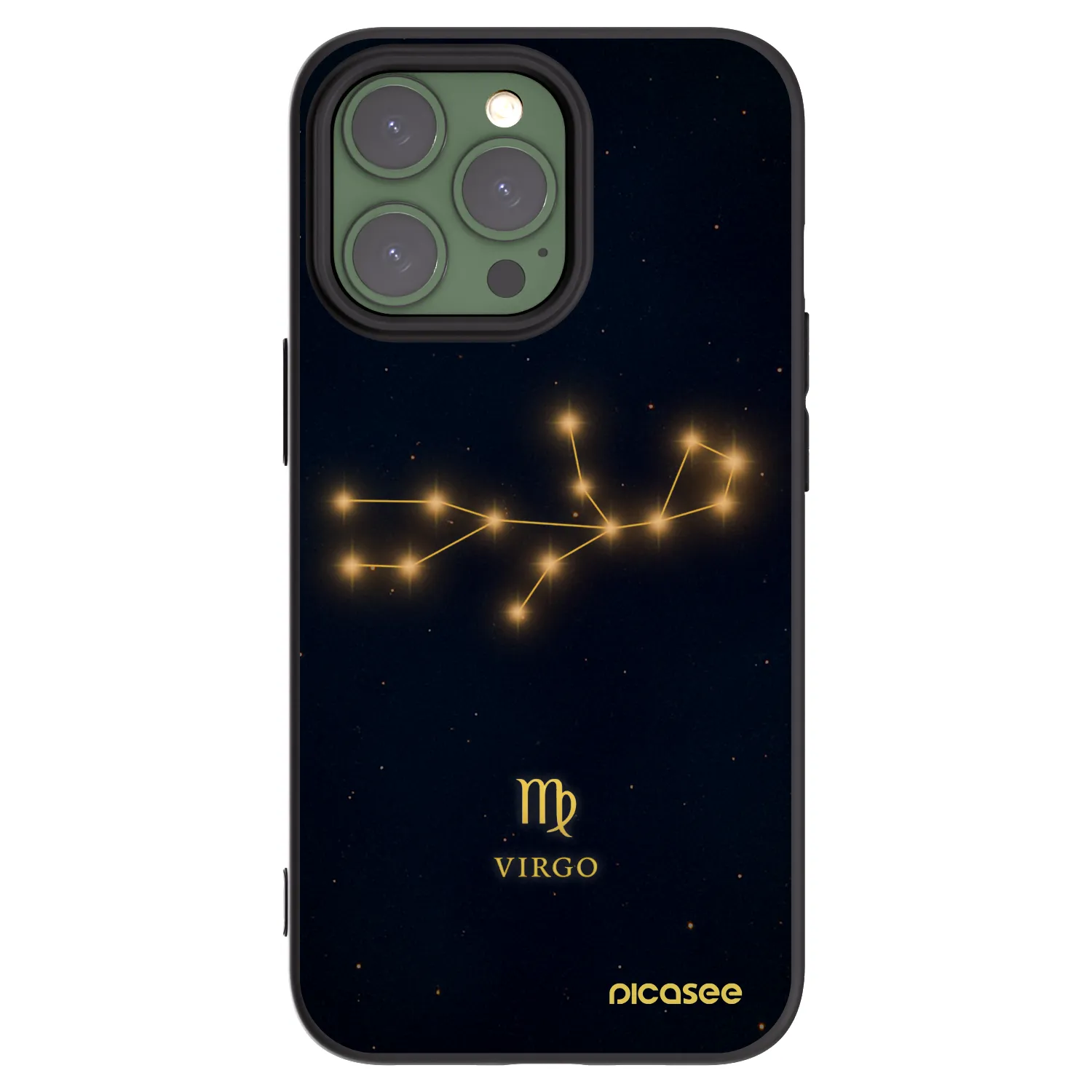 Picasee silikonowe czarne etui na Apple iPhone 13 Pro - VIRGO