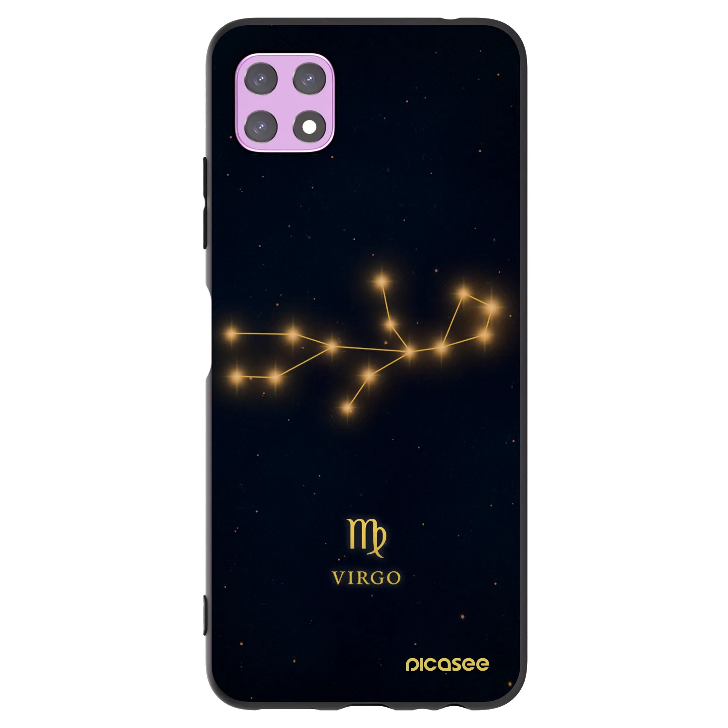 Picasee silikonowe czarne etui na Samsung Galaxy A22 A226B 5G - VIRGO