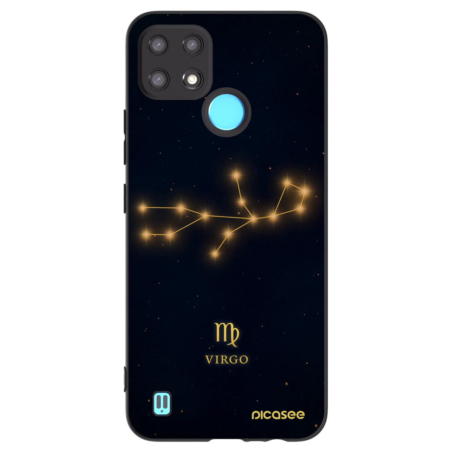 Picasee silikonowe czarne etui na Realme C21 - VIRGO