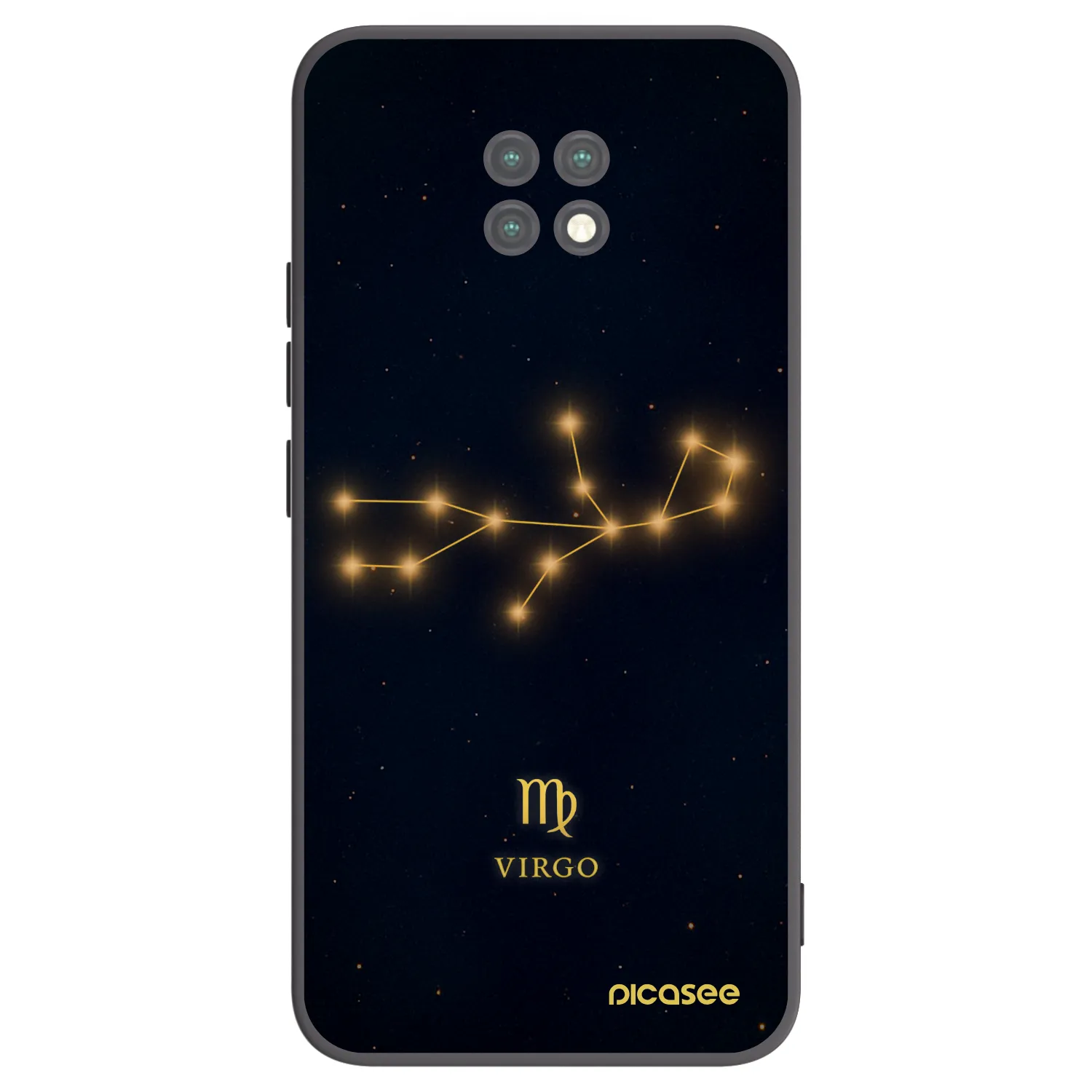 Picasee silikonowe czarne etui na Xiaomi Redmi Note 9T - VIRGO