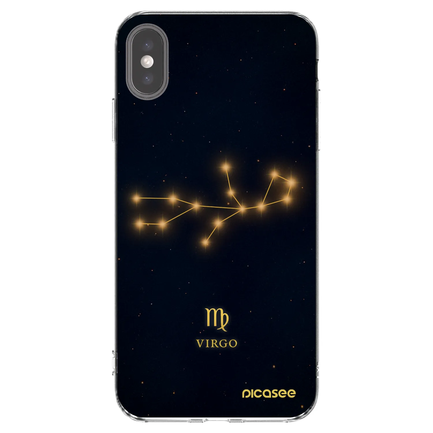 Picasee silikonowe przeźroczyste etui na Apple iPhone XS Max - VIRGO