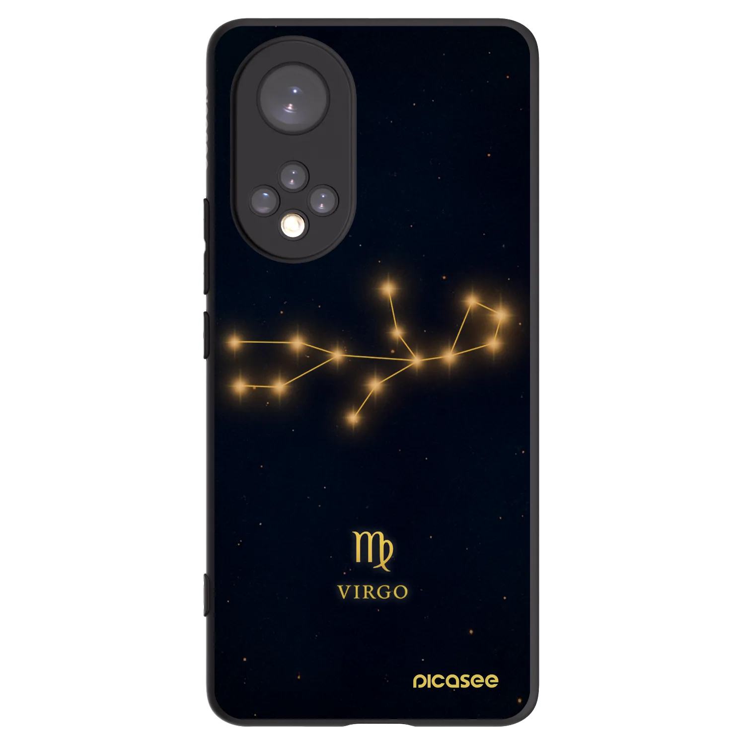 Picasee silikonowe czarne etui na Huawei Nova 9 - VIRGO