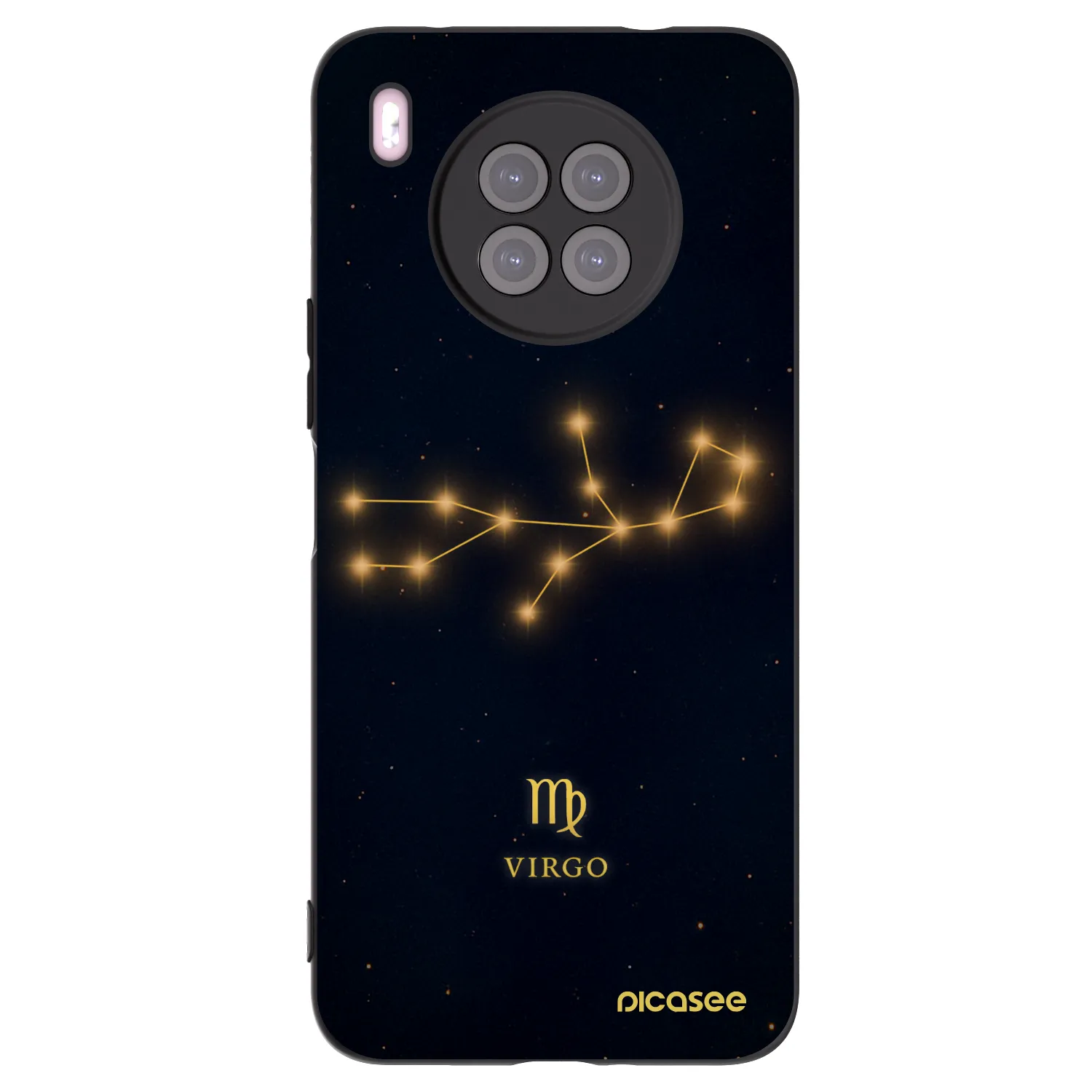 Picasee silikonowe czarne etui na Huawei Nova 8i - VIRGO