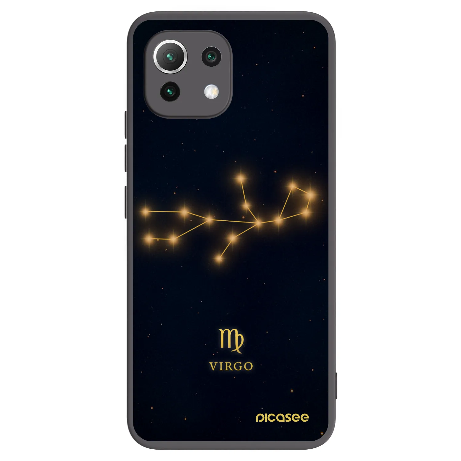 Picasee silikonowe czarne etui na Xiaomi 11 Lite 5G NE - VIRGO
