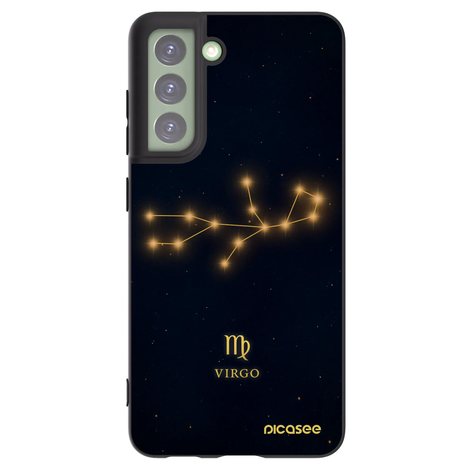 Picasee silikonowe czarne etui na Samsung Galaxy S21 FE 5G - VIRGO