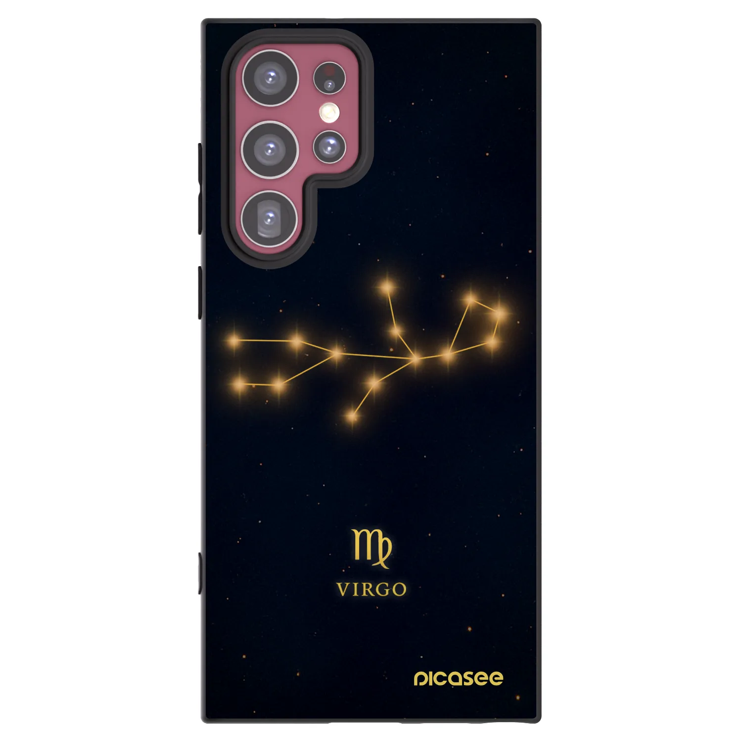 Picasee silikonowe czarne etui na Samsung Galaxy S22 Ultra 5G - VIRGO