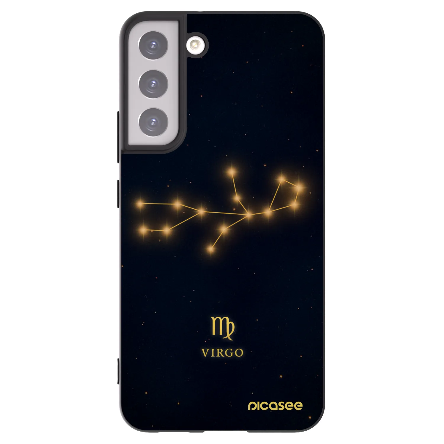 Picasee silikonowe czarne etui na Samsung Galaxy S22+ 5G - VIRGO