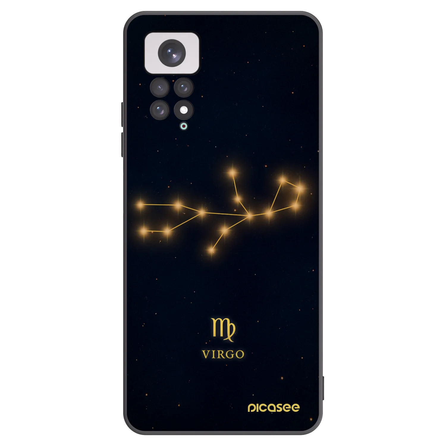 Picasee silikonowe czarne etui na Xiaomi Redmi Note 11 - VIRGO