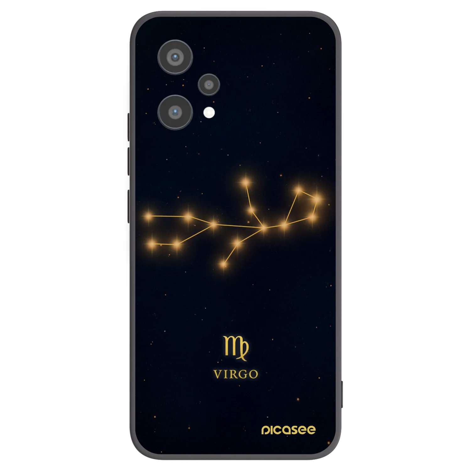 Picasee silikonowe czarne etui na Realme 9 Pro 5G - VIRGO