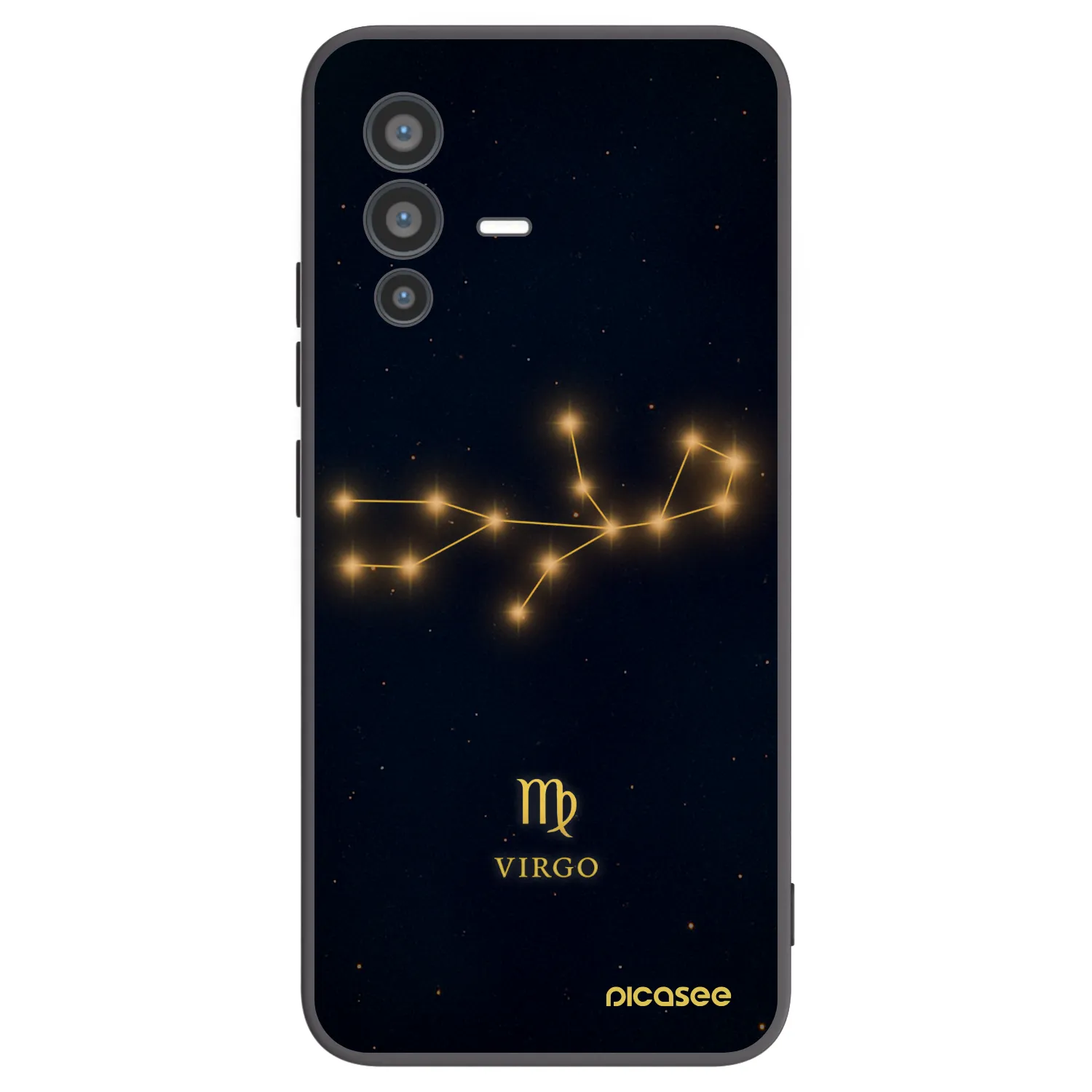 Picasee silikonowe czarne etui na Vivo V23 5G - VIRGO