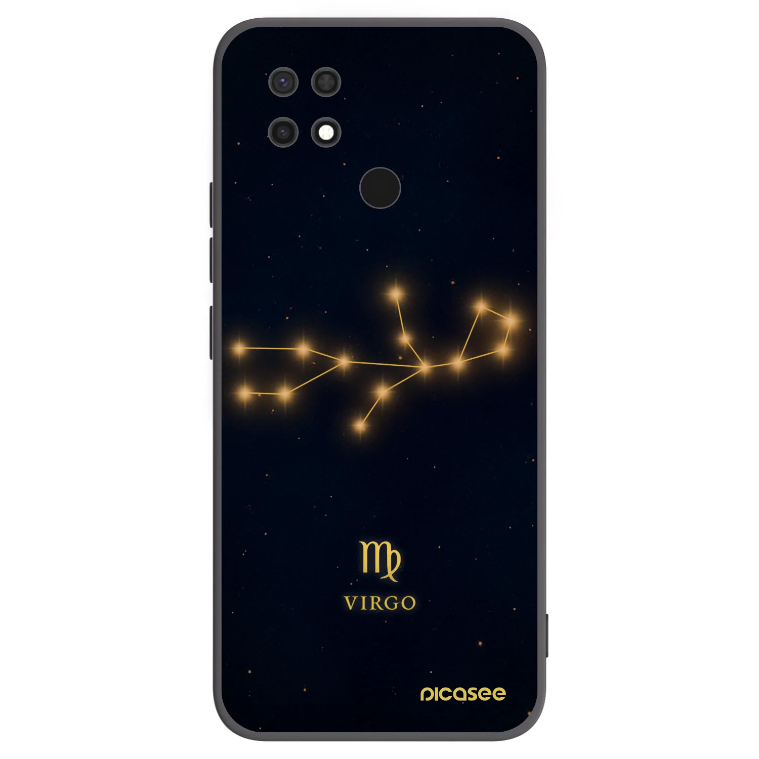 Picasee silikonowe czarne etui na Xiaomi Redmi 10C - VIRGO