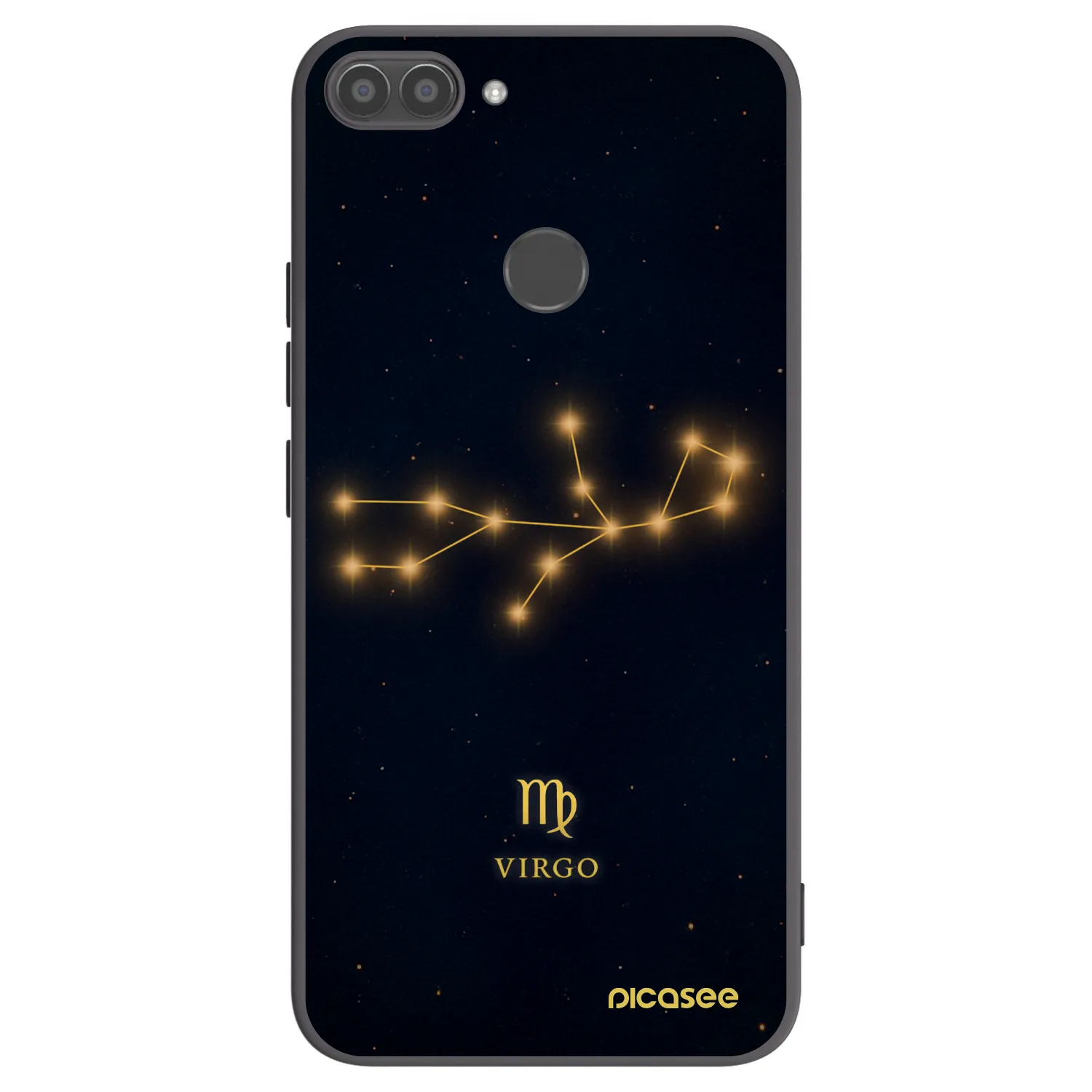 Picasee silikonowe czarne etui na Huawei P Smart - VIRGO