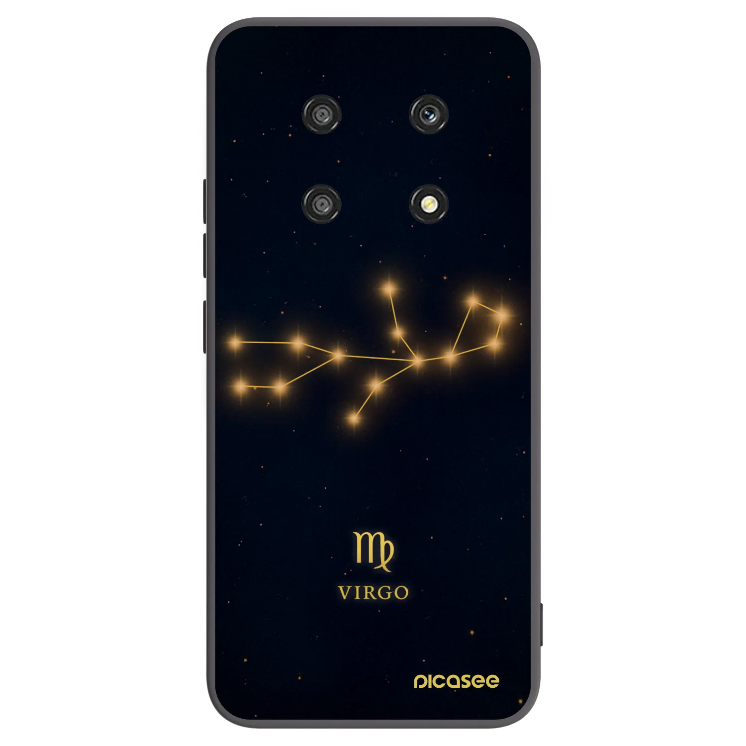 Picasee silikonowe czarne etui na Honor Magic4 Lite 5G - VIRGO
