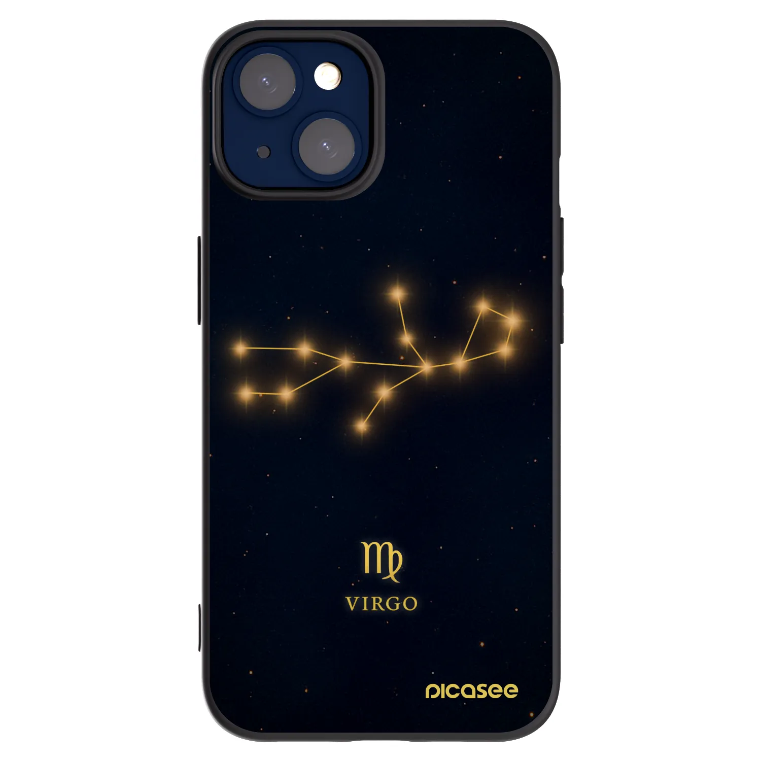 Picasee silikonowe czarne etui na Apple iPhone 14 - VIRGO