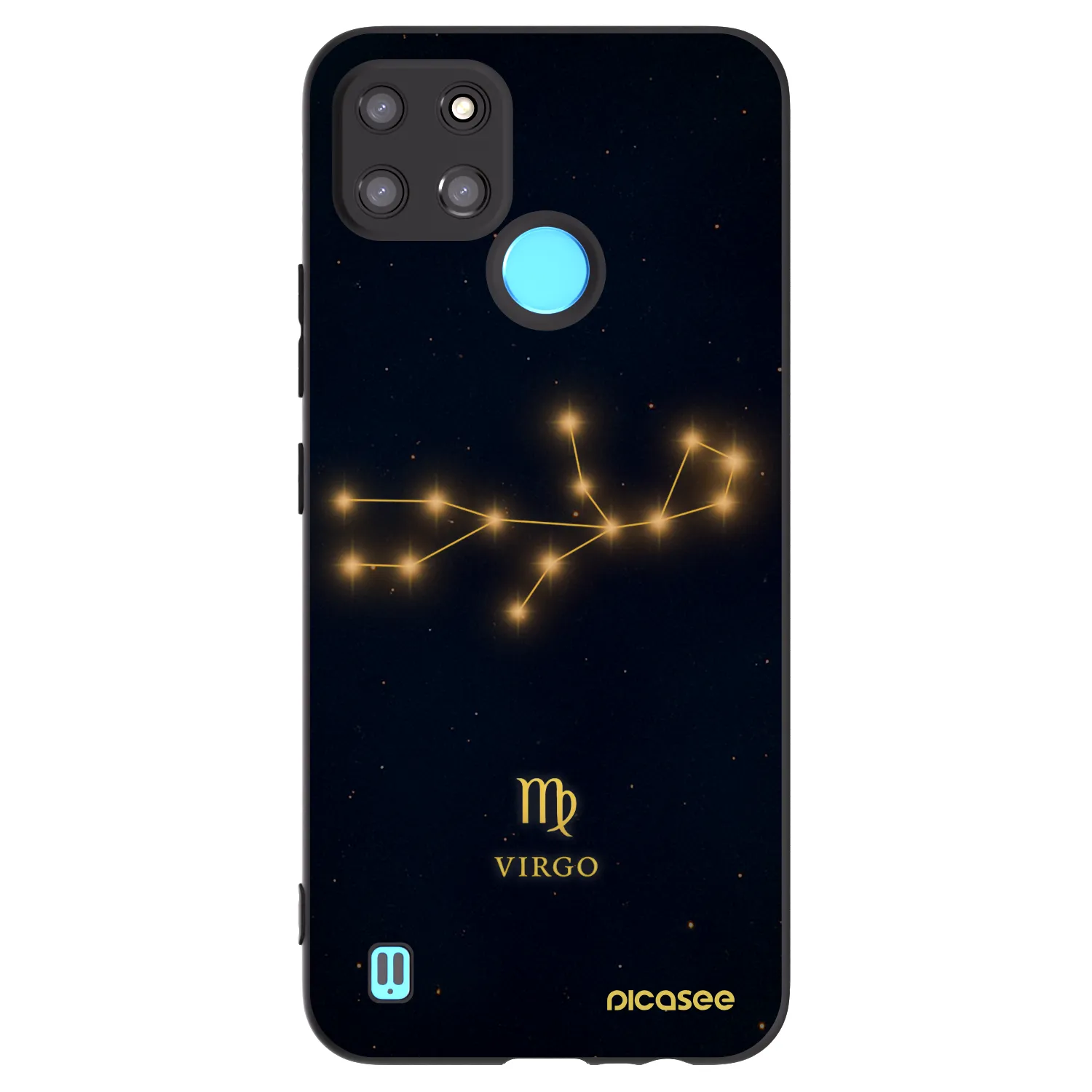 Picasee silikonowe czarne etui na Realme C21Y - VIRGO