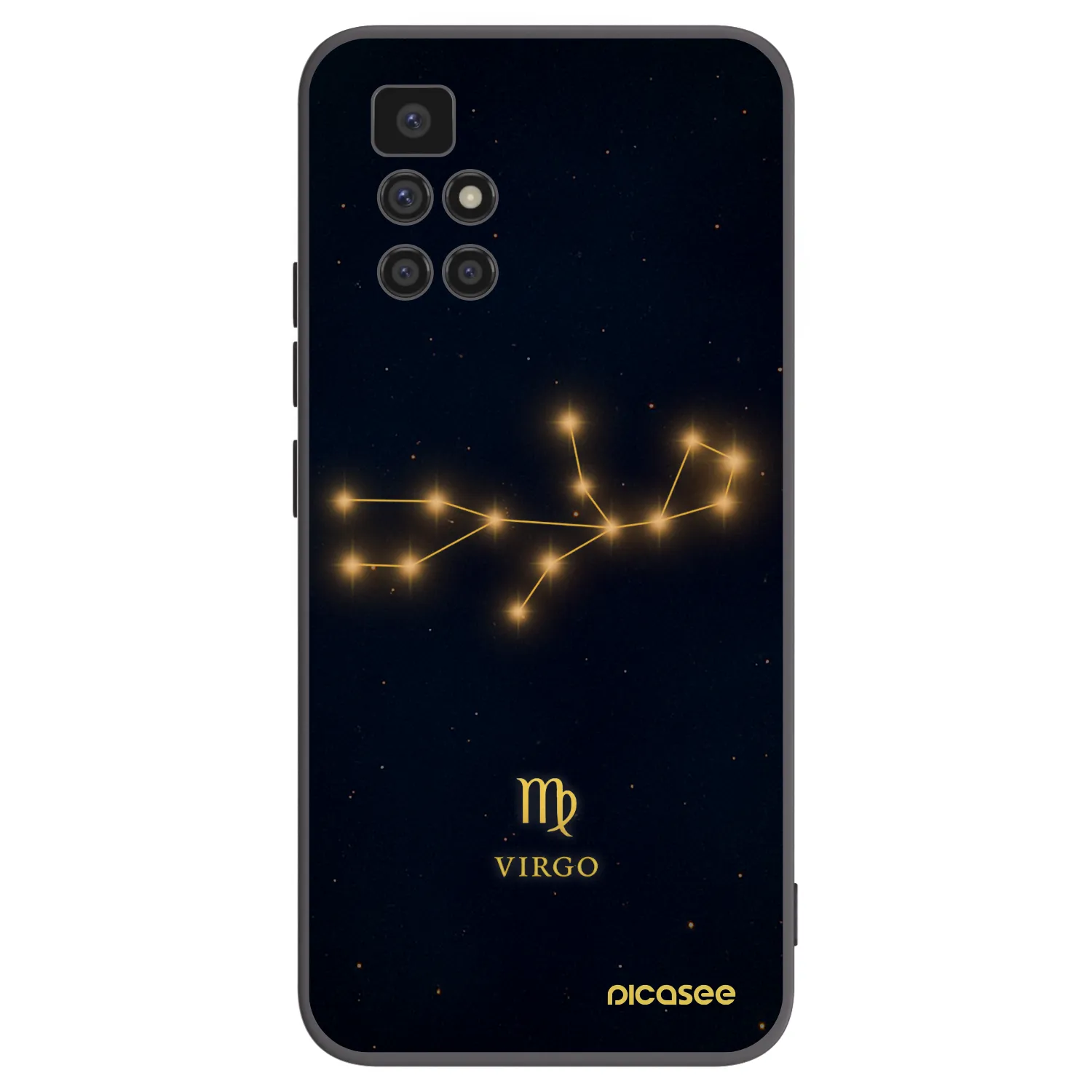 Picasee silikonowe czarne etui na Xiaomi Redmi 10 (2022) - VIRGO
