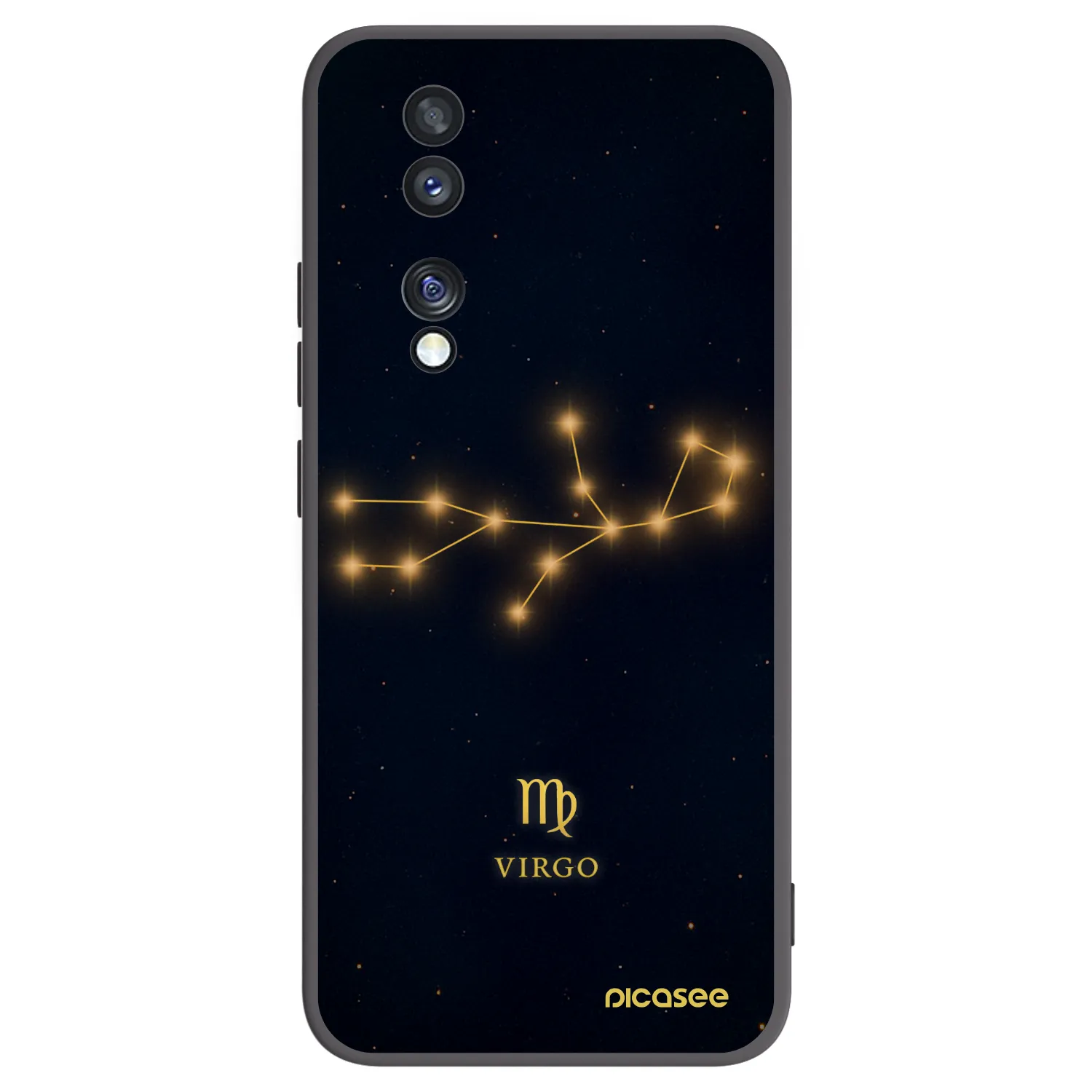 Picasee silikonowe czarne etui na Honor 70 - VIRGO