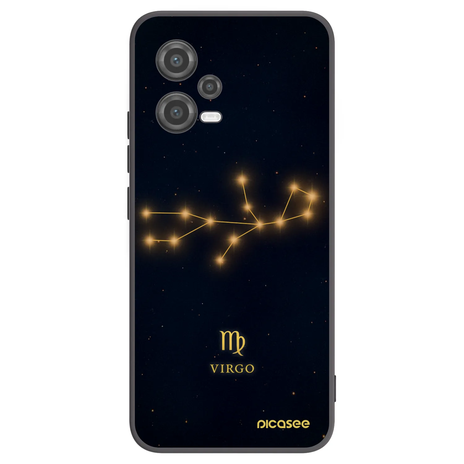 Picasee silikonowe czarne etui na Xiaomi Poco X5 - VIRGO