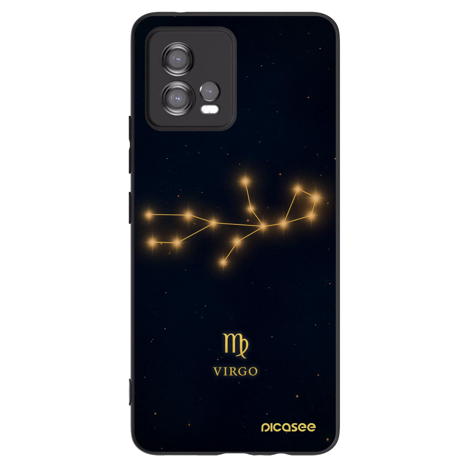 Picasee silikonowe czarne etui na Motorola Moto G72 - VIRGO