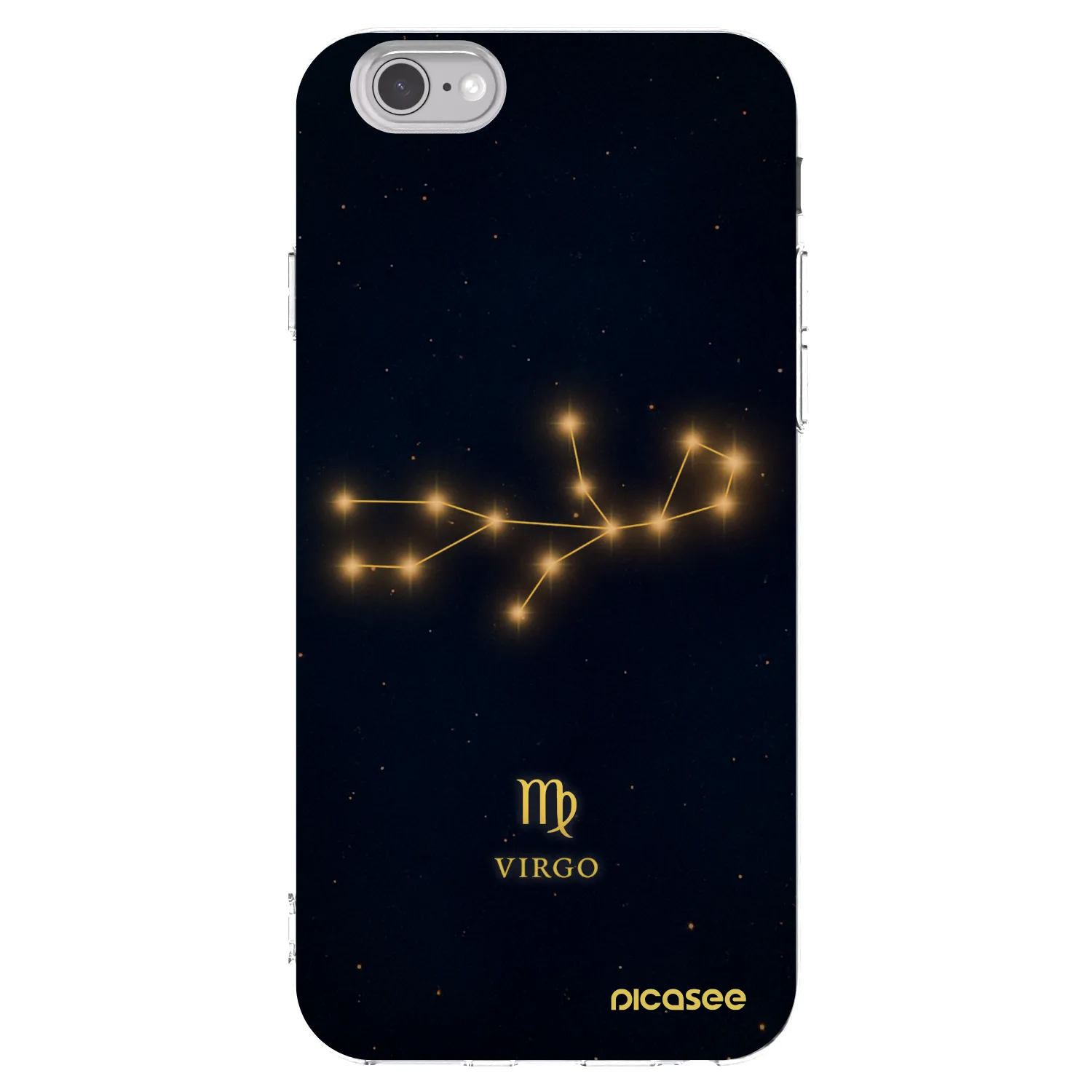 Picasee silikonowe przeźroczyste etui na Apple iPhone 6/6S - VIRGO