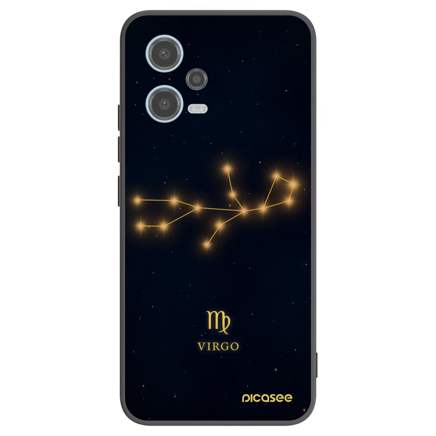 Picasee silikonowe czarne etui na Xiaomi Redmi Note 12 5G - VIRGO