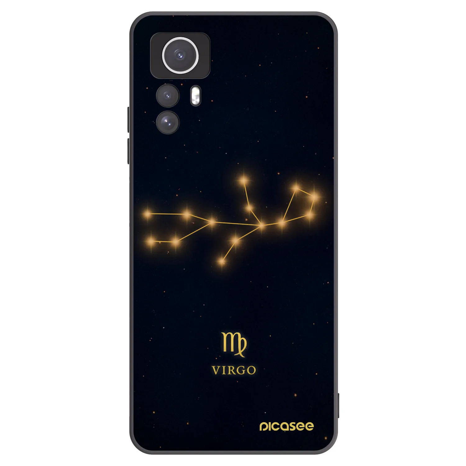 Picasee silikonowe czarne etui na Xiaomi Redmi Note 12S - VIRGO