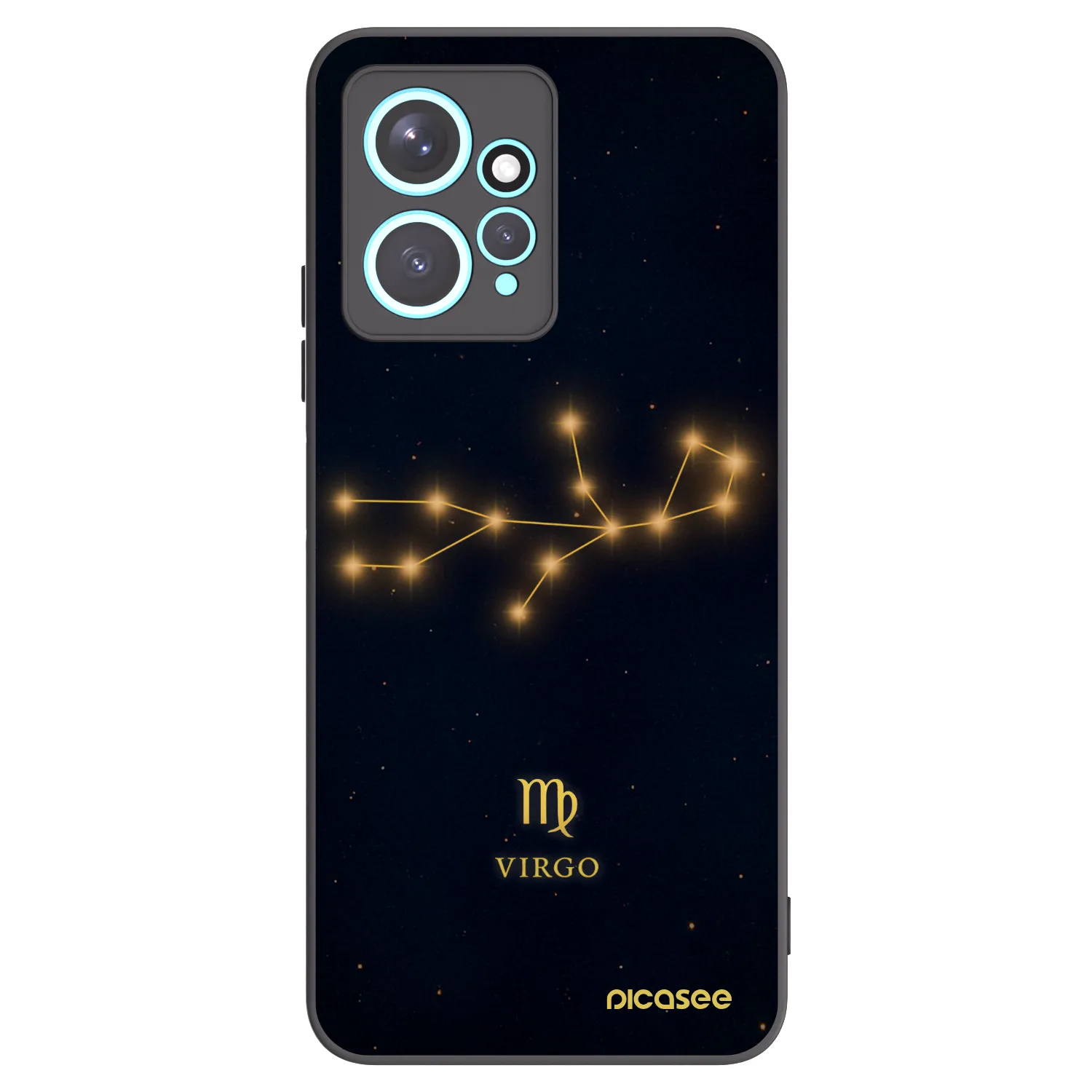 Picasee silikonowe czarne etui na Xiaomi Redmi Note 12 4G - VIRGO