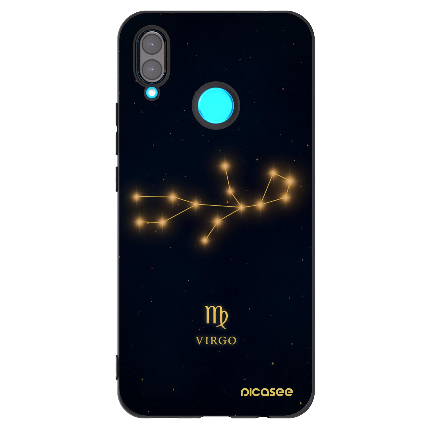 Picasee silikonowe czarne etui na Huawei Nova 3 - VIRGO