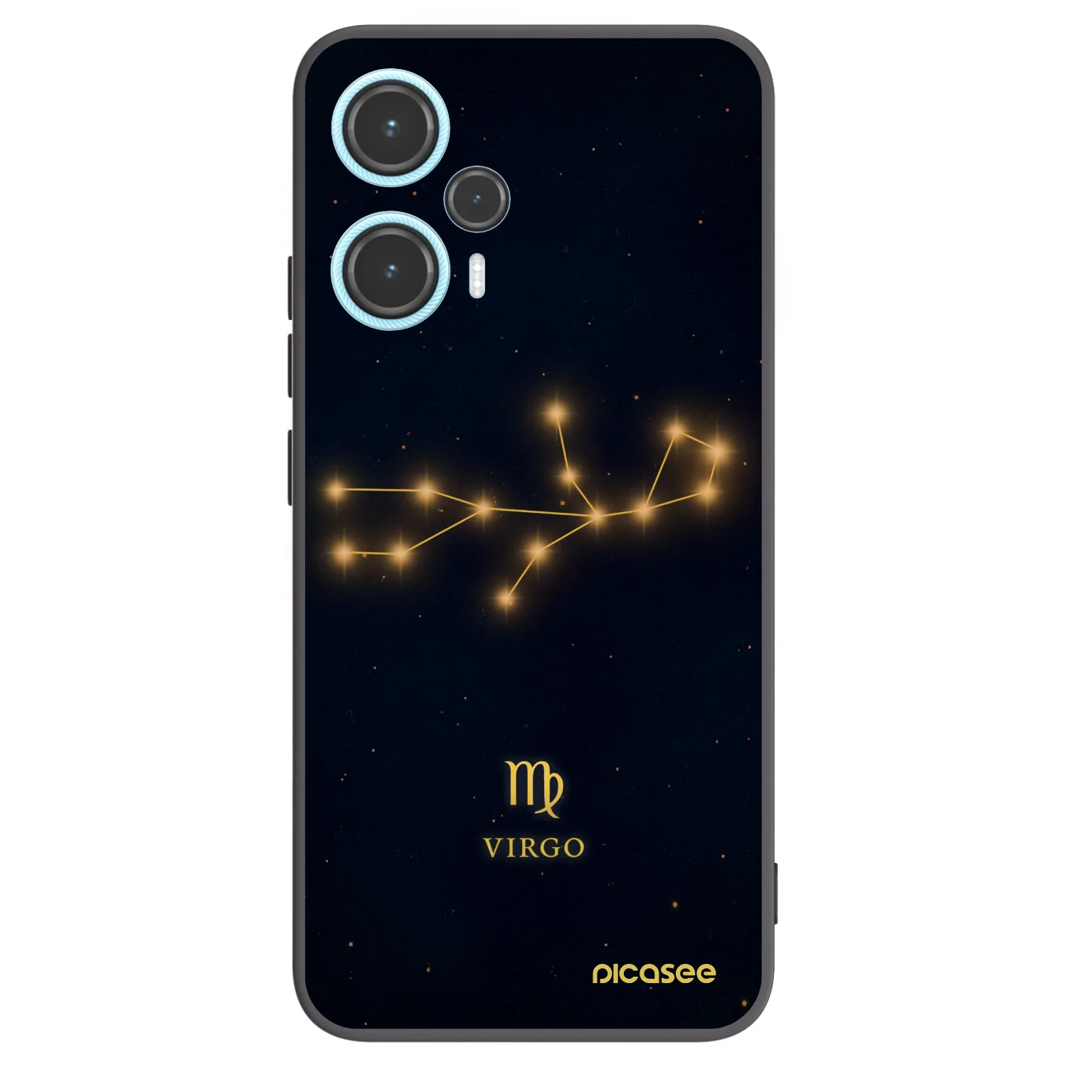 Picasee silikonowe czarne etui na Xiaomi Poco F5 - VIRGO