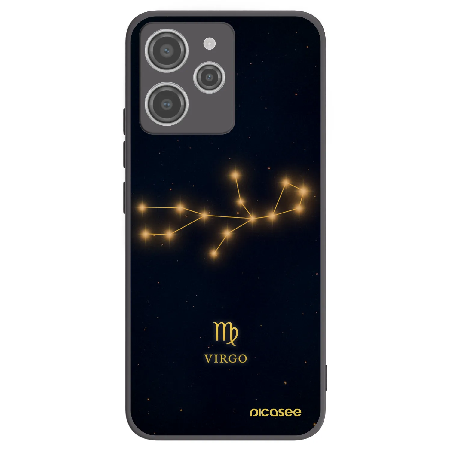 Picasee silikonowe czarne etui na Xiaomi Redmi 12 4G - VIRGO