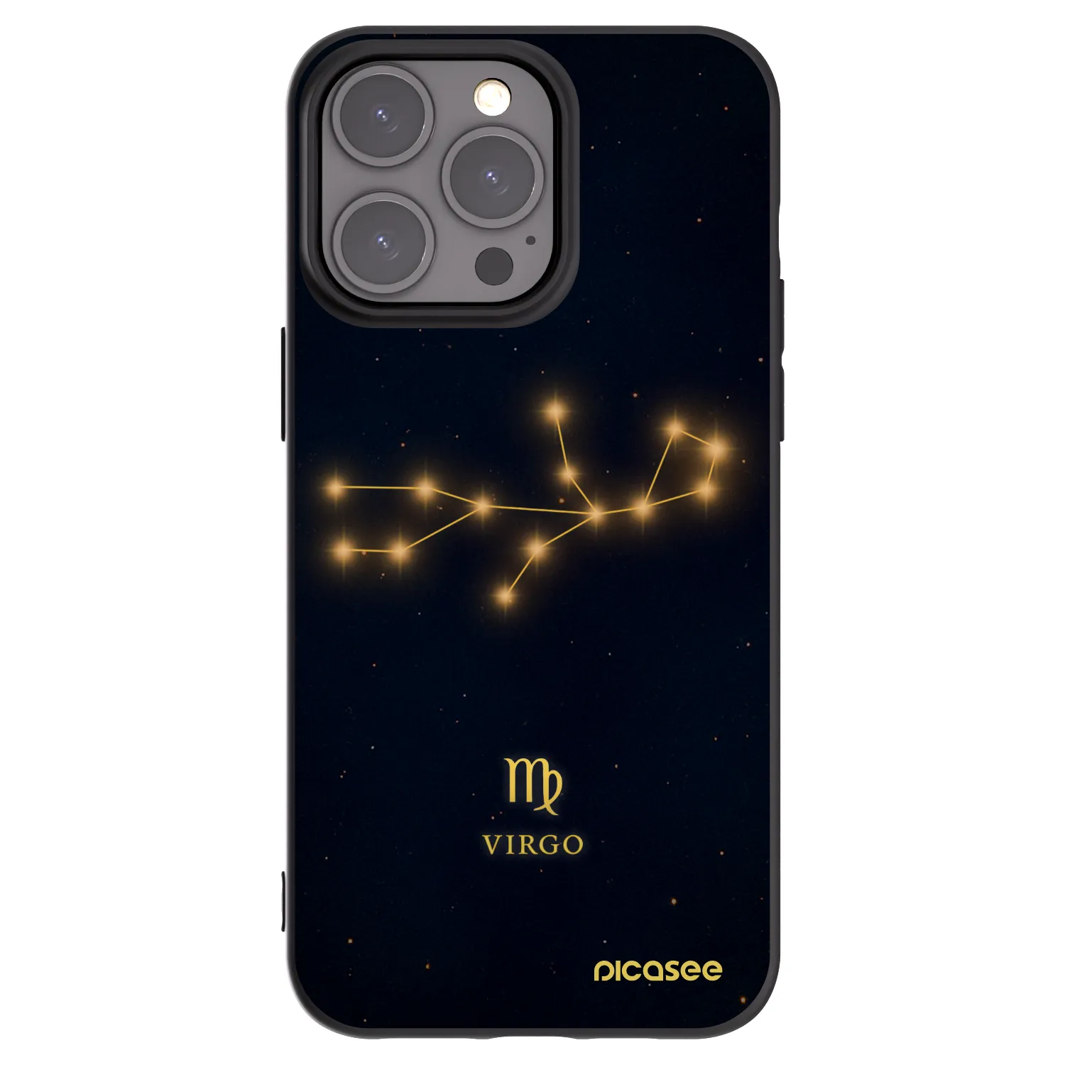 Picasee silikonowe czarne etui na Apple iPhone 15 Pro Max - VIRGO